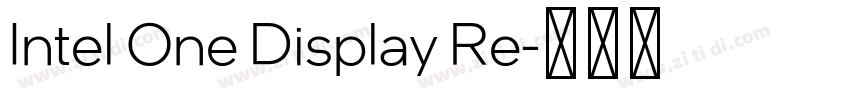Intel One Display Re字体转换